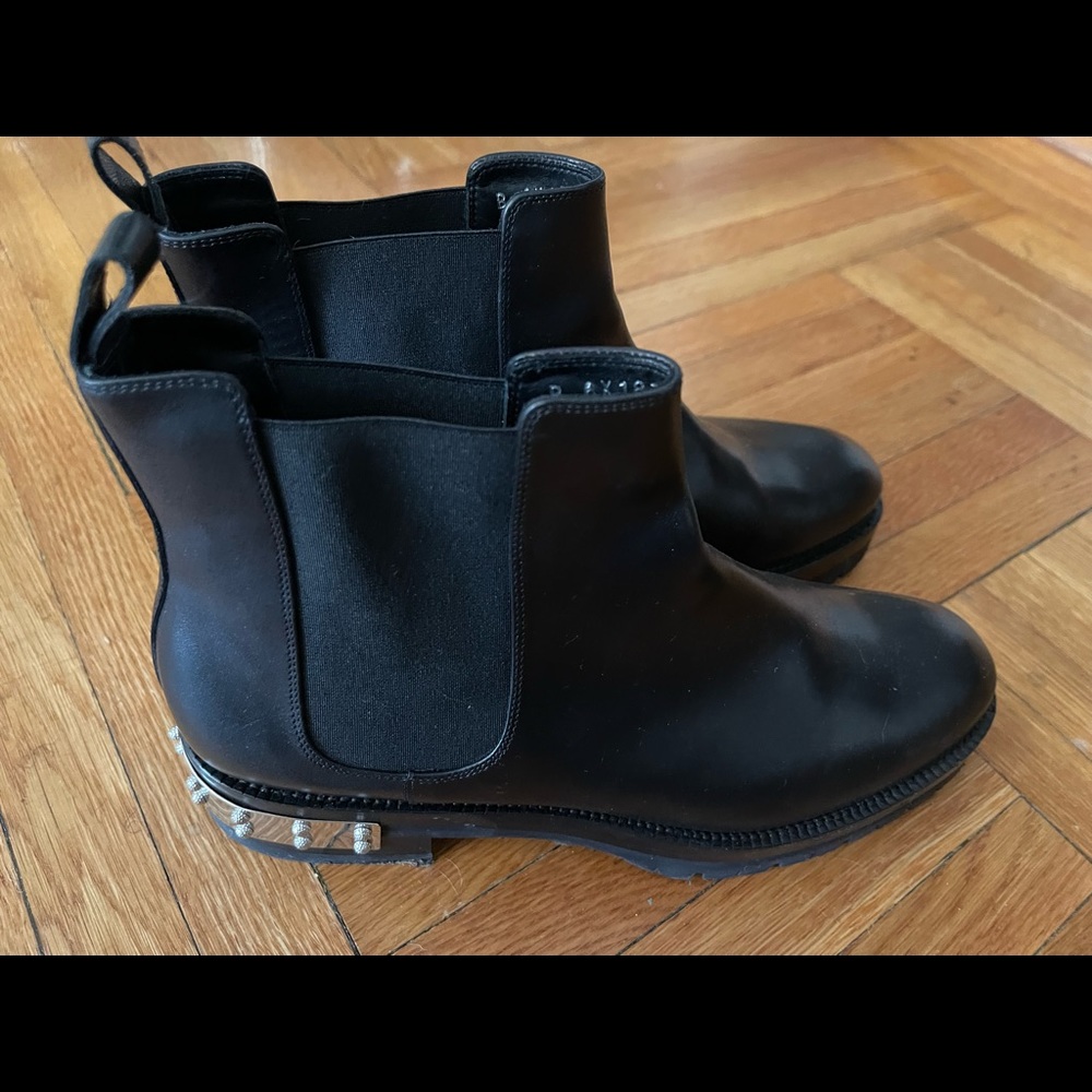 Alexander McQueen Black Ankle Combat boots